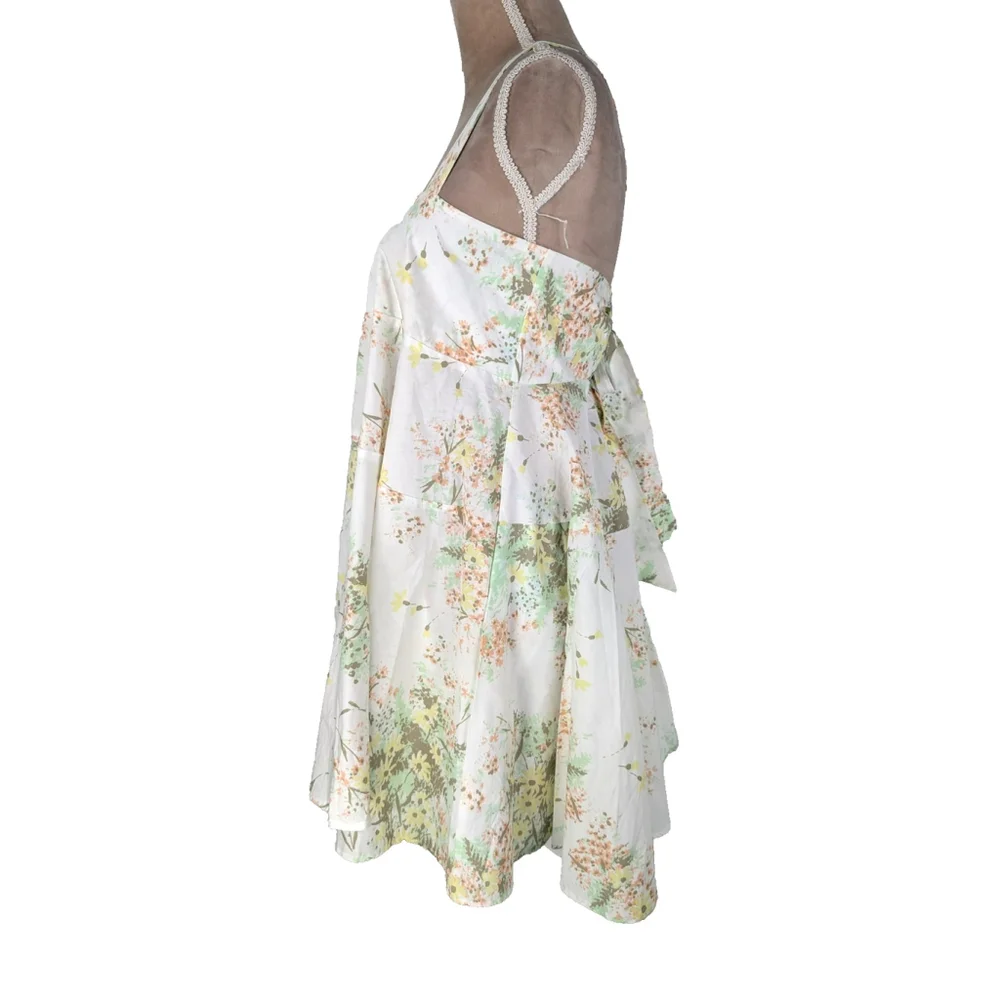 NWT Free People Let The Sunshine In Mini Dress Sz XS Floral Coquette Cottagecore